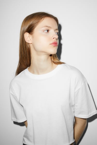 Femmes - CLOCKHOUSE - T-shirt court - blanc