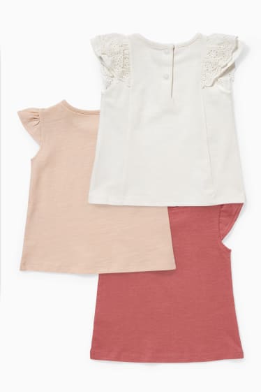 Bébés filles - Lot de 3 - T-shirts bébé - rose