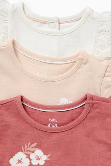 Bébés - Lot de 3 - T-shirts bébé - rose