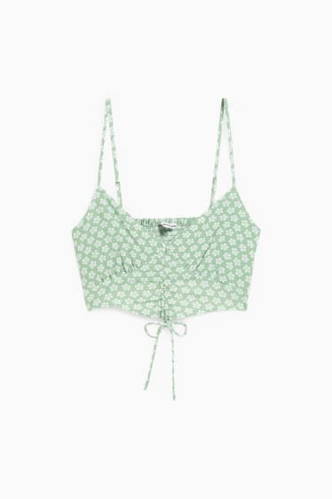 Teens & young adults - CLOCKHOUSE - cropped top - floral - green