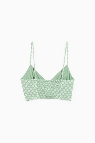 Ragazzi e giovani - CLOCKHOUSE - crop top - a fiori - verde