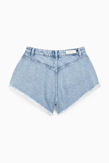 Dona - CLOCKHOUSE - texans curts - high waist - texà blau clar