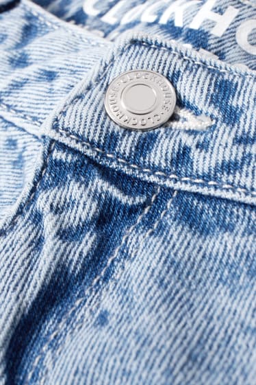 Dona - CLOCKHOUSE - texans curts - high waist - texà blau clar