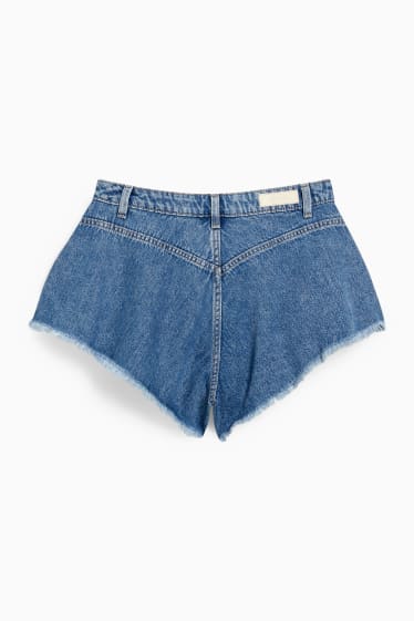 Dona - Texans curts - high waist - texà blau