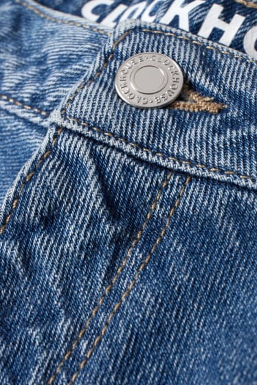 Dona - Texans curts - high waist - texà blau