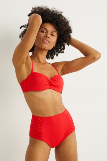 Kobiety - Góra od bikini z fiszbinami - wyściełana - LYCRA® XTRA LIFE™ - czerwony