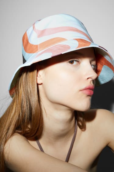 Donna - Cappello - con motivi - azzurro
