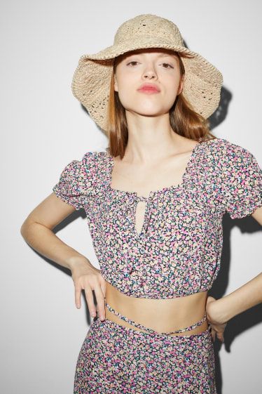 Femmes - CLOCKHOUSE - chapeau de paille - beige