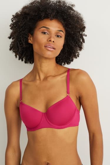 Femei - Multipack 2 buc. - sutien cu armătură - DEMI - vătuit - LYCRA® - roz