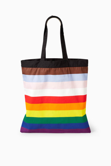 Donna - CLOCKHOUSE - shopper - unisex - a righe - PRIDE - colorato
