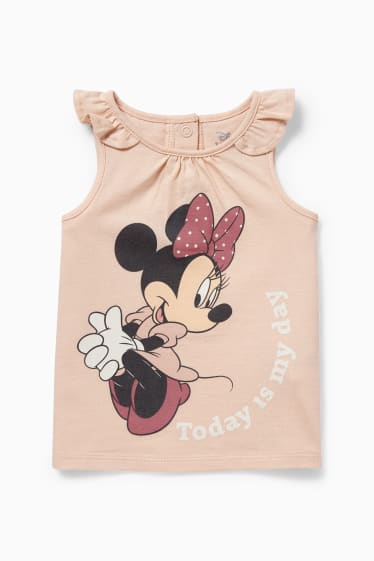 Baby: meisjes - Minnie Mouse - baby-outfit - 3-delig - roze