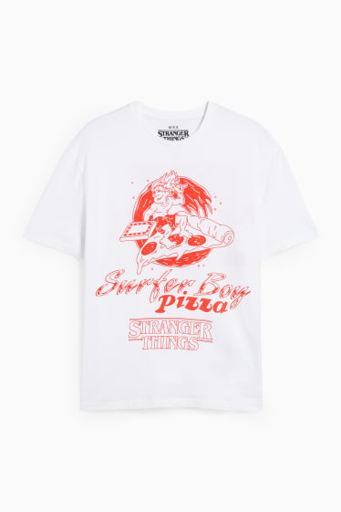 Hommes - T-shirt - Stranger Things - blanc