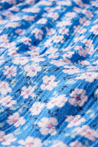 Femmes - CLOCKHOUSE - robe de coupe évasée - à fleurs - bleu / blanc