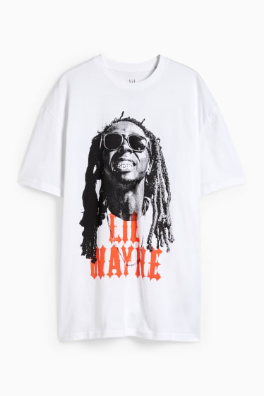 Mężczyźni - T-shirt - Lil Wayne - biały