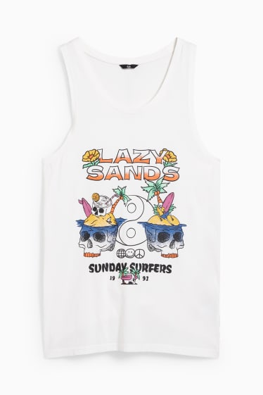 Herren - Tank Top - cremeweiss