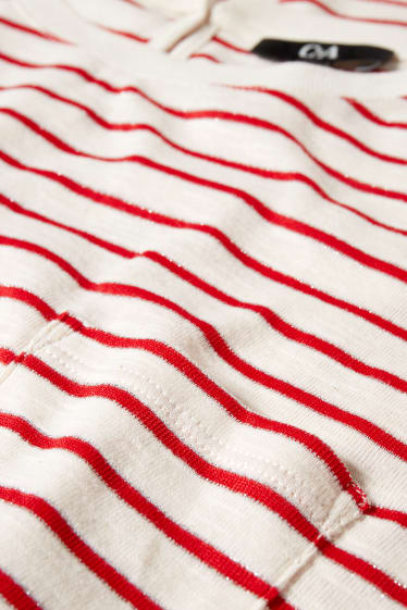 Donna - T-shirt - a righe - rosso