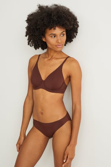 Femmes - Lot de 3 - culottes - LYCRA® - marron foncé