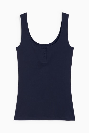 Dames - Basic top - donkerblauw