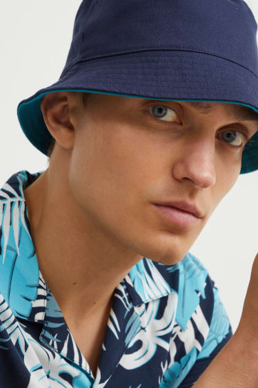 Uomo - Cappello reversibile - petrolio