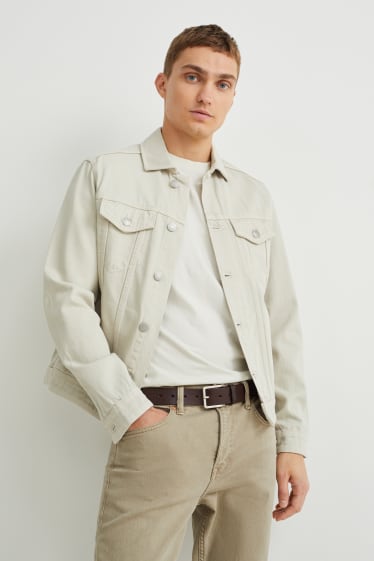 Hommes - Ceinture en cuir - marron foncé
