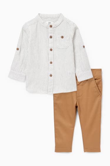Babys - Baby-outfit - 2-delig - beige