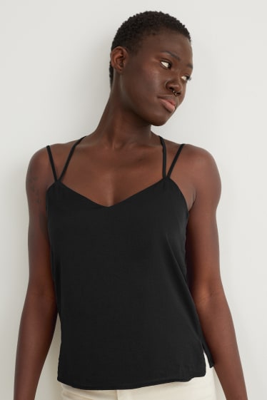 Donna - Blusa smanicata - nero