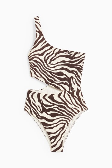 Femei - Costum de baie - vătuit - LYCRA® XTRA LIFE™ - cu model - alb-crem