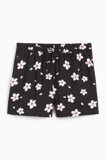 Femmes - CLOCKHOUSE - short - mid waist - à fleurs - noir