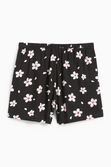Femmes - CLOCKHOUSE - short - mid waist - à fleurs - noir