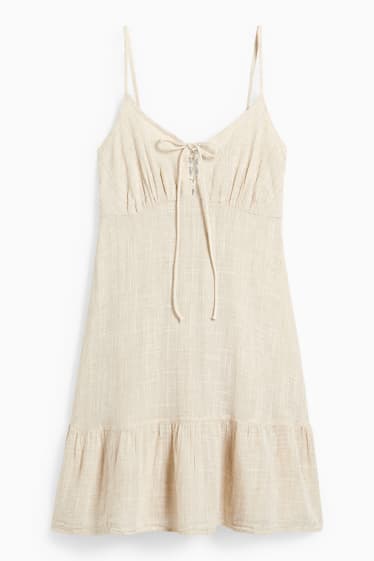 Femmes - Robe évasée - beige clair