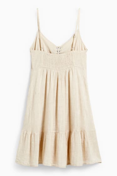 Femmes - Robe évasée - beige clair