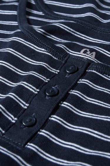 Dames - Basic top - gestreept - donkerblauw
