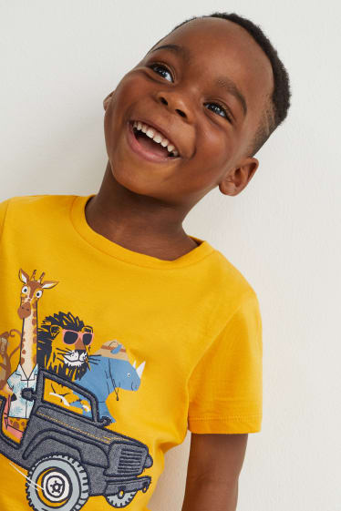 Dětské - Multipack 2 ks - tričko s krátkým rukávem - tmavozelená