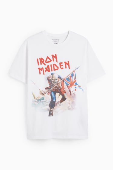Hommes - T-shirt - Iron Maiden - blanc