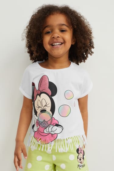 Kinder - Minnie Maus - Kurzarmshirt - cremeweiss