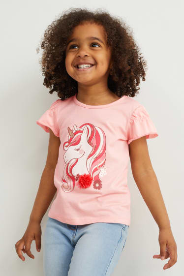 Enfants filles - Lot de 2 - T-shirts - rose