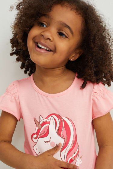 Enfants filles - Lot de 2 - T-shirts - rose