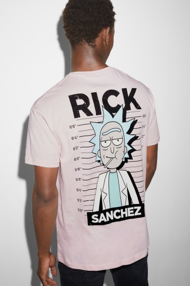 Uomo - T-shirt - Rick e Morty - rosa