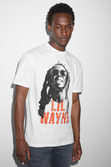 Mężczyźni - T-shirt - Lil Wayne - biały