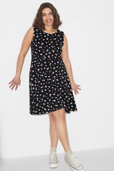 Femmes - CLOCKHOUSE - robe - à fleurs - noir