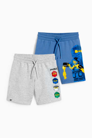 Bambini - Confezione da 2 - Lego Ninjago - shorts in felpa - blu
