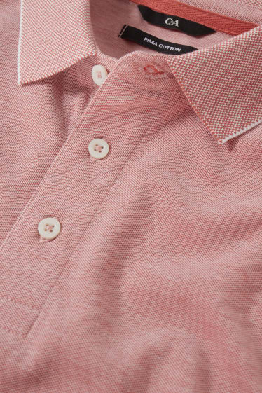 Hommes - Polo - coton Pima - rose