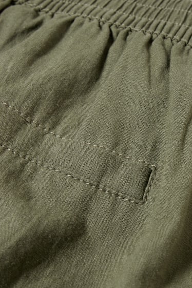 Femmes - Jupe short - lin mélangé - vert