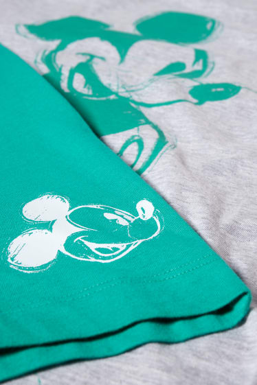 Femmes - Pyjashort - Mickey Mouse - gris clair chiné