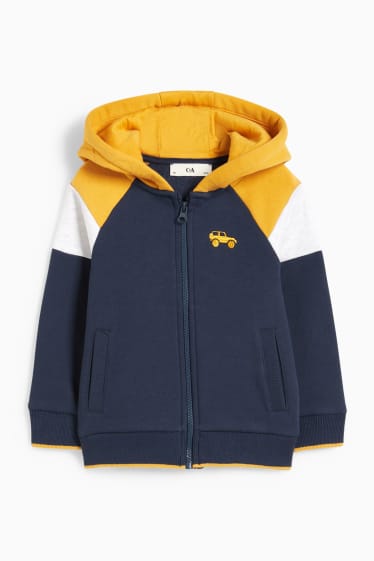 Bambini - Felpa con zip e cappuccio - blu scuro