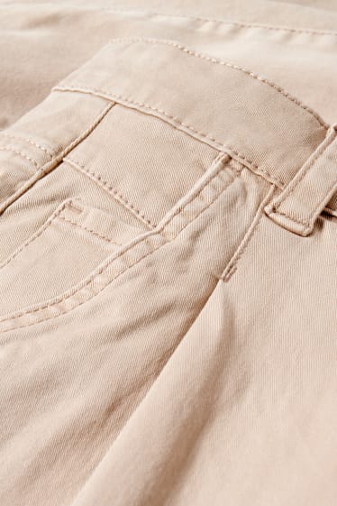 Dames - Chino - mid waist - tapered fit - beige