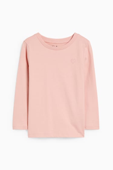 Kinder Mädchen - Langarmshirt - dunkelrosa