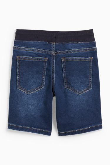 Kinderen - Sonic - korte spijkerbroek - jeansdonkerblauw