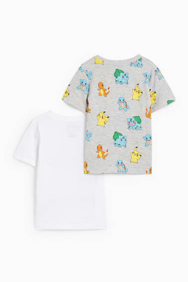 Niños - Pack de 2 - Pokémon - camisetas de manga corta - blanco