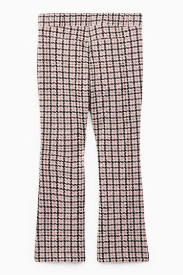 Bambine - Jeggings - a quadretti - bianco